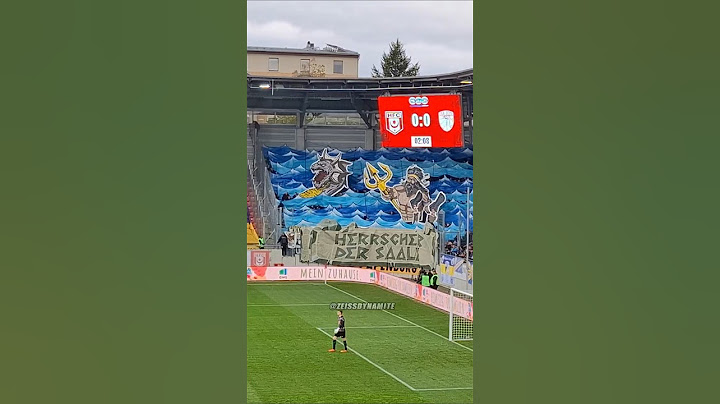 Choreo der Jena-Fans in Halle | Hallescher FC vs FC Carl Zeiss Jena 2:1 • RLNO 2024/25