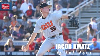 OSU’s Jacob Kmatz named Pac12 Pitcher of the Week, presented by Rawlings