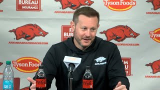 Ryan Silverfield recaps first day of Arkansas football spring practice