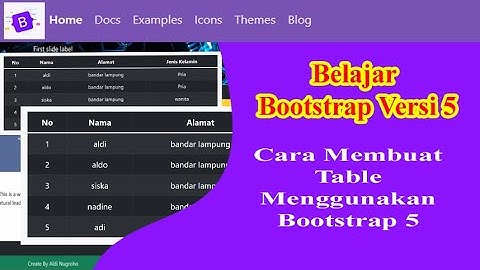 #6 Cara Membuat Table Menggunakan Bootstrap 5