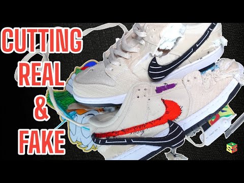 Cutting Up Real and Fake Albino & Preto Dunks - YouTube