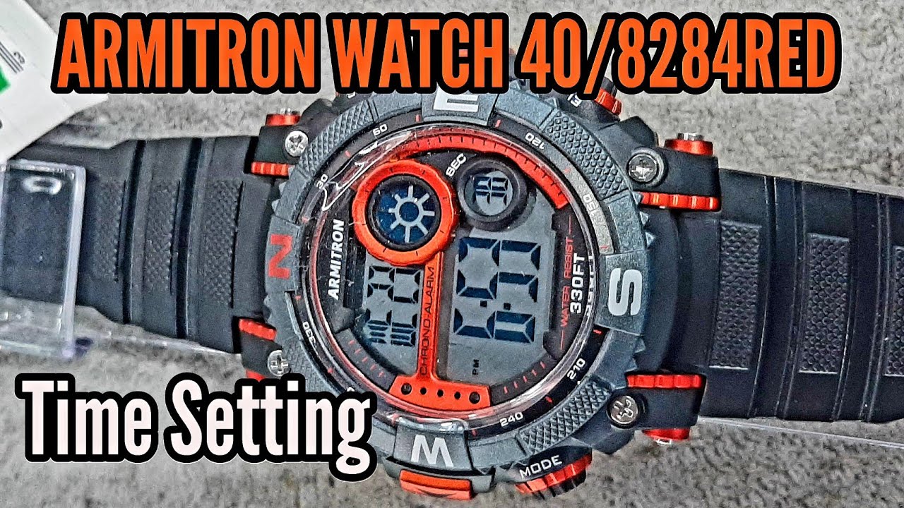 How To Set Time on Armitron 40/8284 Digital Watch | Watch Repair