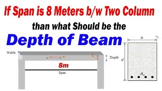 What should be the Depth of Beam?  If Span is 8 Meters between Two Columns