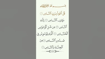 ماهر المعيقلي[سورة الناس] #القران_الكريم #سورة_الناس #تلاوة_خاشعة 🎧🕋