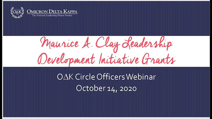 2020 ODK Clay Grant Webinar
