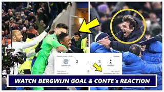 Antonio Conte Wild Reaction to Bergwijn Last Minute Goal Against Leicester City 🔥🔥