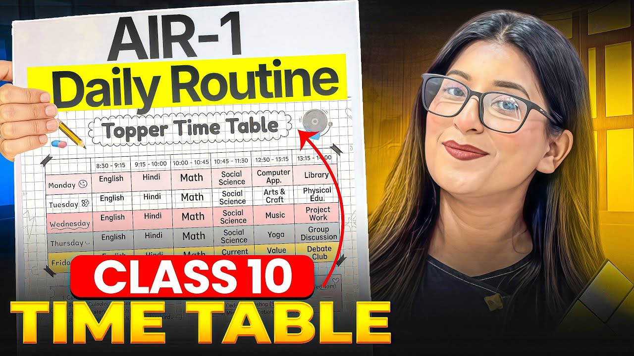 I Scored 99% with this TIMETABLE in CLASS 10🔥 Daily Routine to Score 95 ...