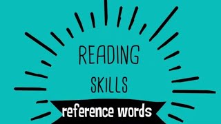 ELC121 REFERENCE WORDS