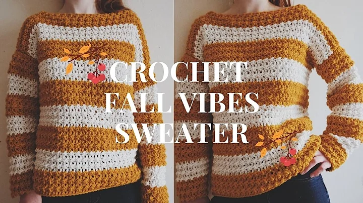 CROCHET FALL SWEATER SIZES S-5XL