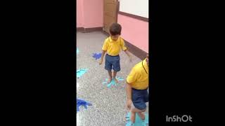 Junior KG Tulip-Puddle jumping activity 