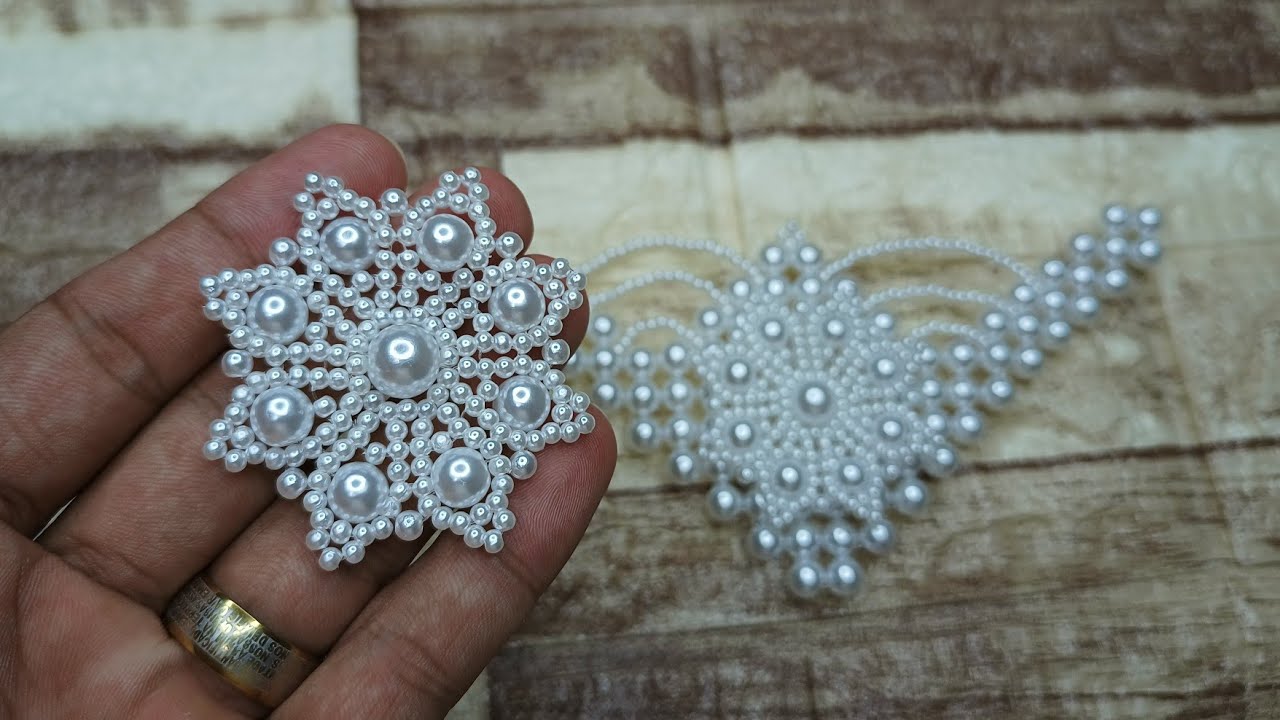 DIY - Flor de Pérolas Princesa + Aplicação na Trama