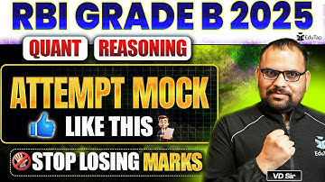RBI Grade B Preparation 2025 Quant Reasoning | How to Attempt RBI Mock Test | How to Prepare for RBI