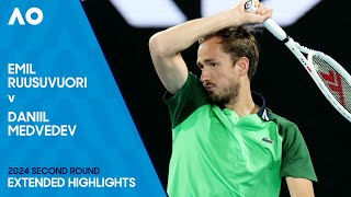 Emil Ruusuvuori V Daniil Medvedev Extended Highlights Australian Open 2024 Second Round