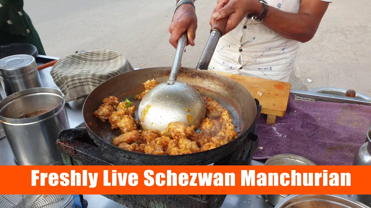 Freshly Live Schezwan Manchurian | Sai Angelina Paratha | Surat City Vlog | Indian Street Food | Tasty Street Food