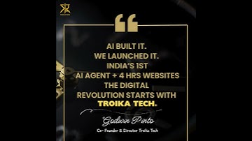 Built by AI. Live in 4 Hours. India’s 1st AI Website Agent | Troika Tech Revolution | AI Website