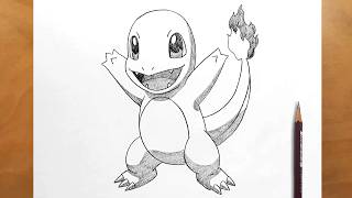 Drawing Charmander With Graphite Pencil | Satisfying Pokemon Anime Pencil Art screenshot 2