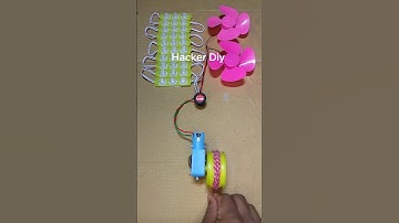 Running a Metal Gear Motor Powering Into 10 LED Light and Two DC Fan Motor #dcmotor #tech #shorts