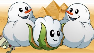 Снежный Хлопок и снеговики в Египте. РАСТЕНИЯ против ЗОМБИ 2 или PLANTS vs ZOMBIES 2. Серия 284