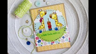 Cute & Colorful Birthday Card | Copic Coloring | Reverse Confetti