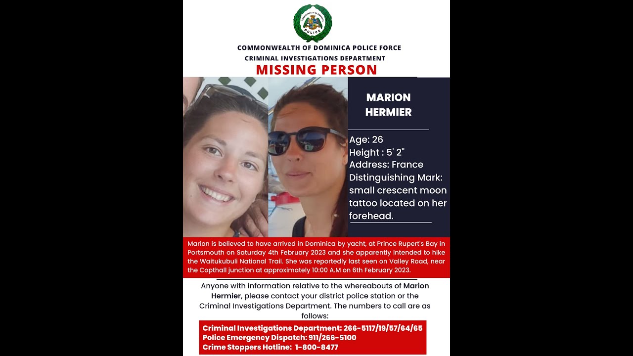 Search Continues For Missing French Girl In Dominica YouTube