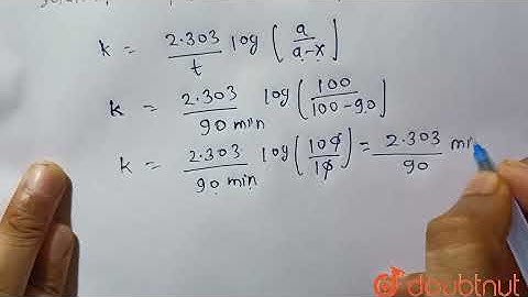 A reaction of first-order completed 90% in 90 minutes, hence, it is completed 50% in approximate...