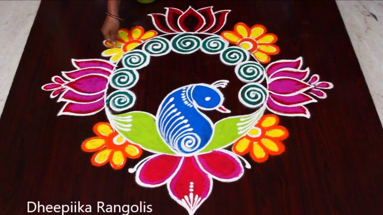 New Year 2020 special Rangolis // Sankranthi muggulu //easy ...