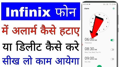 infinix Mobile se alarm kaise hataye ya delete kare।। how to delete/remove alarm in infinix phone