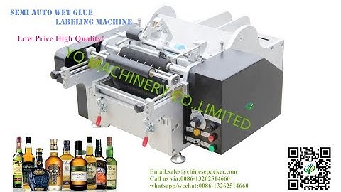 desktop paste labeling machine user guide round container wet glue label application equipment