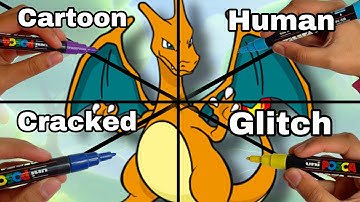 One Drawing BUT IN 8 DIFFERENT STYLES | CHARIZARD |