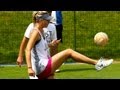 Maria Sharapova Shows Off Her Football/Soccer Skills At Wimbledon