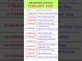 Key Days to Remember in February 2025⭐️