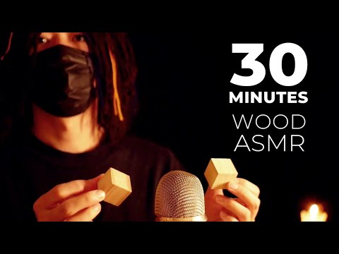 ASMR Wooden Blocks & Cork Tapping/Scratching - 30 Minutes (Help Sleep/No Talking)