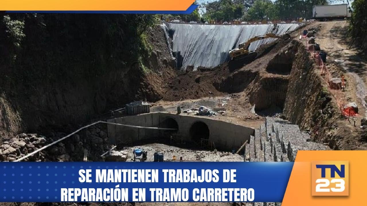 Se mantienen trabajos de reparación en tramo carretero - YouTube