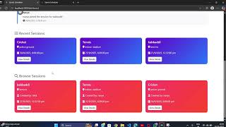 501 capstone project-sports scheduler