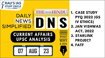 The Hindu Analysis | 07th August, 2023 | Daily Current Affairs | UPSC CSE 2023 | DNS