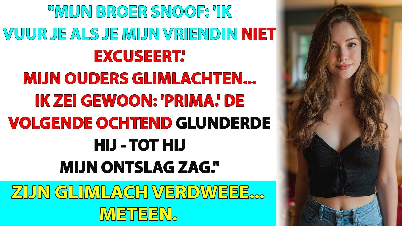 Mijn broer Peter boog zich gisteren over de vergadertafel en gronde: "Bied nu je excuses aan aan mijn vriendin, anders ben je ontslagen." Mijn ouders knikten instemmend, met die zelfgenoegzame...