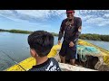 y como no salio el cocodrilo, fuga a pescar con el marisquero sus carnales el jr mi suegro el kiko