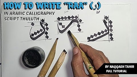 How to write RAA (ر) in Script Thuluth (LESSON 6) | By Naqqash Tahir Calligraphy & Art
