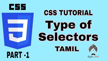 CSS Tutorial for Beginners in Tamil - CSS TYPES SELECTORS 2022