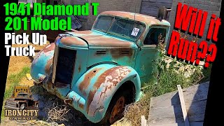 Super Rare 1941 Diamond T Pick Up 201 Model Will it Run? Barn Find. Project Truck Rescue!