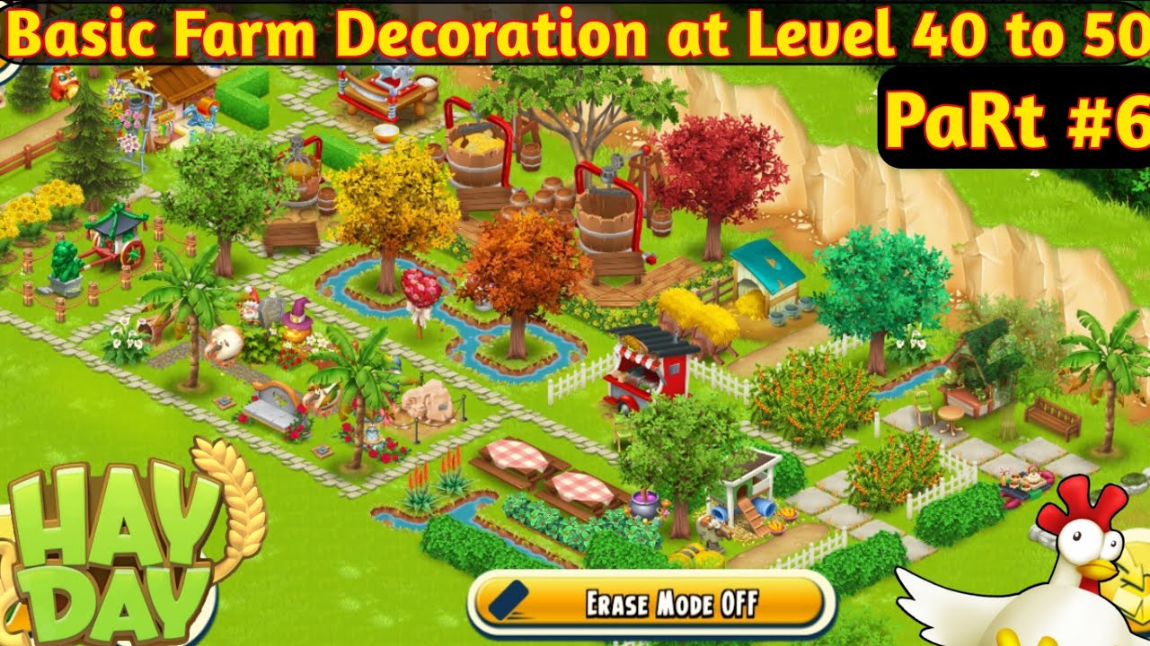 Hay Day Basic Farm Decoration At Level 40 To 50 Part 6 : Farm Design Idea !  Temct Gaming - Youtube