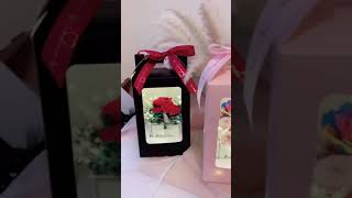 Preserved Flowers Arrangements Gift Box With Led Lights