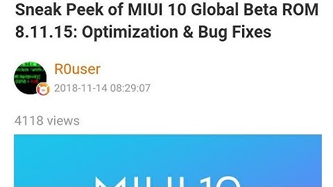 #MIUI 10 Global Beta ROM 8.11.15: Optimization & Bug Fixes technical Hindi DJ Naresh jatara