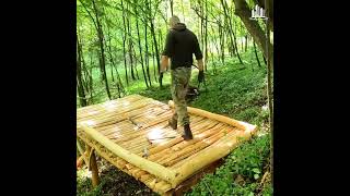 Constructing a forest based fairy tale home.