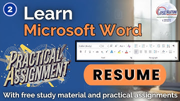 Part 2 - How to create a PERFECT Resume in MS-Word | MS Word Tutorial for beginners