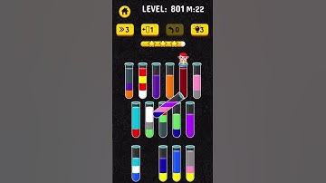Color Water Sort 3d level 801