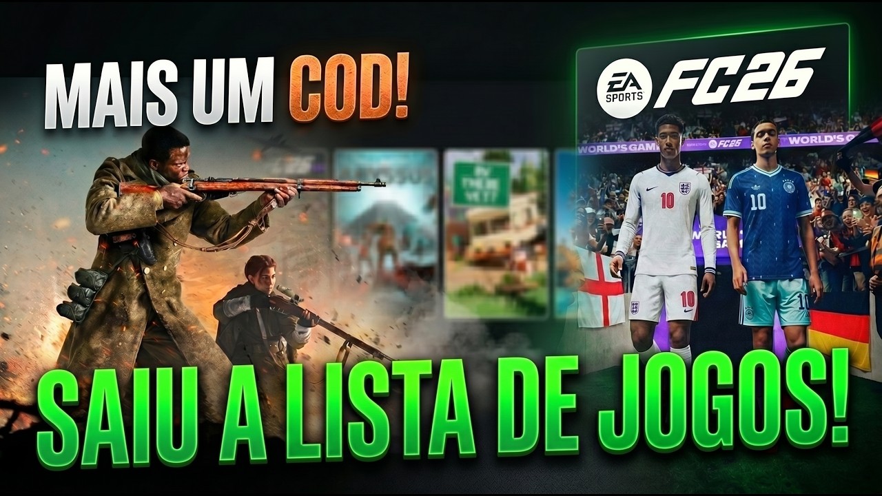SAIU LISTA DE JOGOS COM FC26 E COD! LISTA DA 2° QUINZENA DE JUNHO. CONFIRA!