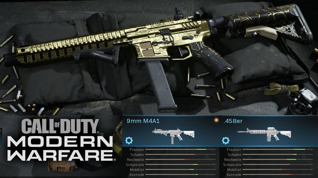 M4a1 Klasse Mit 9mm Parabellum Und 458 Socom Munition In Modern Warfare Youtube