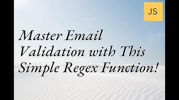 Master Email Validation: Simple Regex Function Explained! #Coding #Regex #EmailValidation