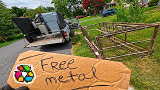 Scrap Metal Pickup Air Conditioner Breakdown & Scrapyard Recycling Hustle  ♻️
